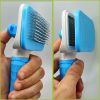 Handle Shedding Pet Dog Cat Hair Brush Grooming Trimmer Comb Self Cleaning Tool