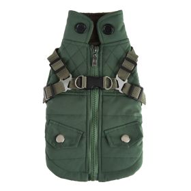 Pet Supplies Chest Back Zipper (Option: DZ278 Army Green-M)