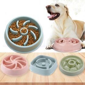 Plastic Pet Dogs And Cats Choke Prevention Slow Food Bowl (Color: Pink, style: Hills)