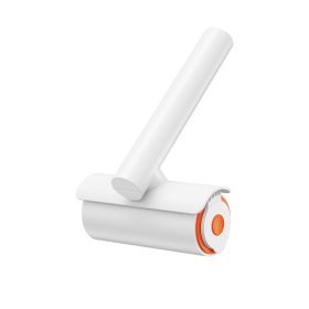 Ai Wo Hair Sticker Tearable Drum Hair Sticker Clothes, Bed Sheets, Hair Removal Pet Hair Sticker Hair Removal Brush Wholesale (Specifications: PCS, colour: Minimalist Roller Sticker - White+Orange)