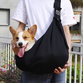 Pet Puppy Carrier Bag Cats Outdoor Travel Dog Subway Bus Shoulder Crossbody Bag Cotton Comfort Single Sling Handbag Tote Pouch Pet Carrier For Travel (Color: Black)