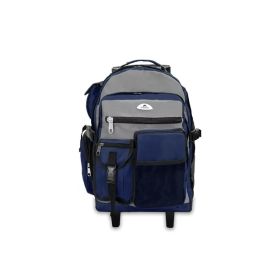 Unisex Deluxe Backpack On Wheels 13.5"x 18.5"x 7" (actual_color: gray)