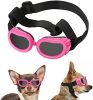 Lewondr Small Dog Decorations Sunglasses UV Protection Goggles Eye Wear Protection with Adjustable Strap Waterproof Pet Sunglasses for Dogs Pet Sun Gl