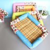 Breathable Pet Puppy Cooling Mat Bed Summer Protection Cervical Spine Cat Dog Ice Mat Square Rattan Kennel Supplies