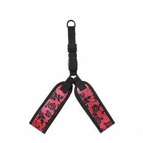 Pet Traction Chest Strap Large, Medium And Small Dogs Hand Holding Rope (Option: Red And Black Flower Patterns-S)