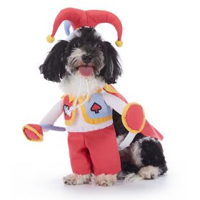 Pet Supplies Wansheng Dog Clothes (Option: PF97 Red Peach Clown-M)