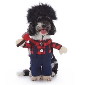 Pet Supplies Wansheng Dog Clothes (Option: PF95 Plaid Thug-XL)