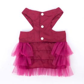 Pet Skirt Comfortable Breathable Dog Strap Gauze Skirt (Option: Wine Red-2XL)