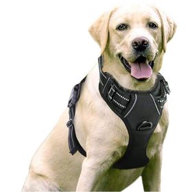 Dog Hand Holding Rope Reflective Vest (Option: Black-XL)