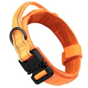 Fashion Personalized Tactical Dog Collar (Option: Orange-XL)