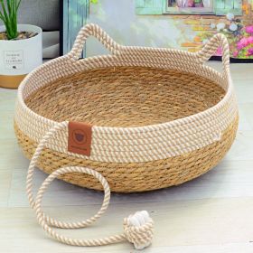 Cat Nest Summer Cool Rattan Cat Scratch Board (Option: 11-L)