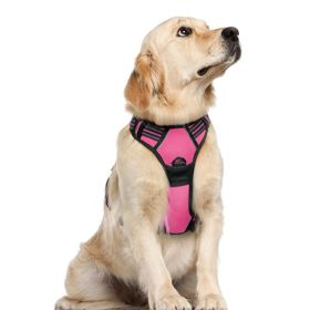 Dog Hand Holding Rope Reflective Vest (Option: Rose Red-L)